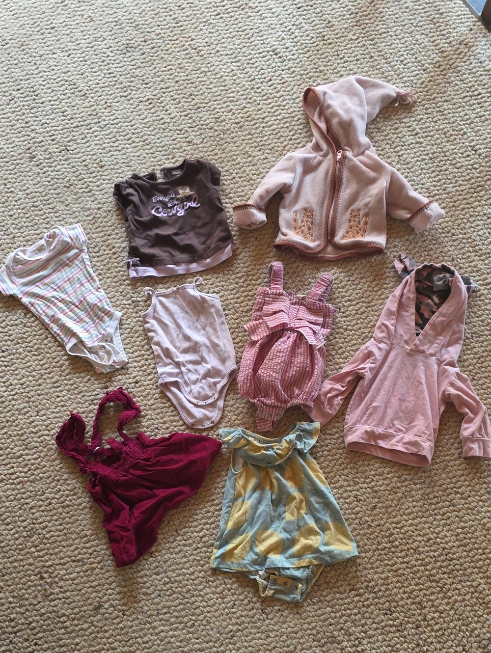 Baby Girls Mixed Clothing Lot - Pink & Mauve Pieces